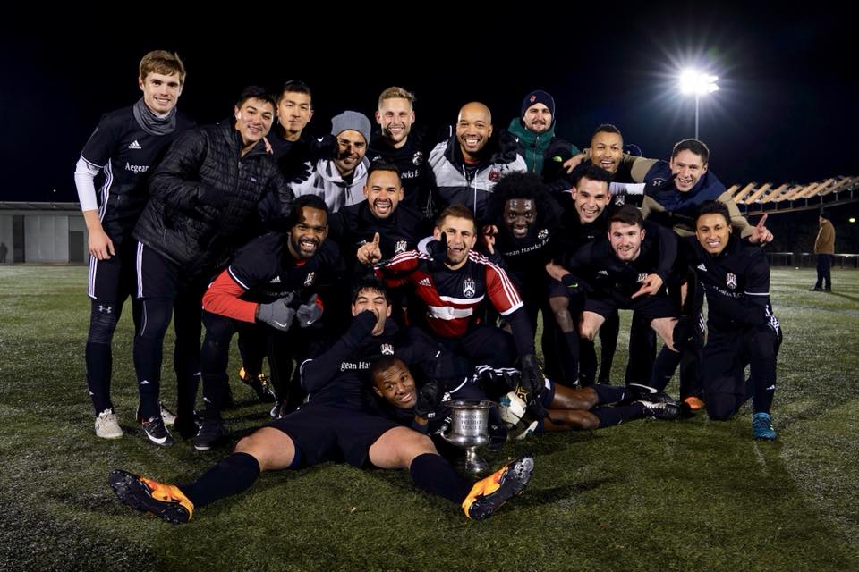 Aegean Hawks FC Capture Fall 2017 Helge Boes Cup with 3-2 OT victory over Yinz United